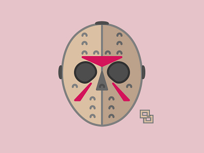 Friday The 13th design flat friday 13th icon jason voorhees mask solosalsero vector