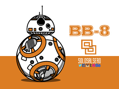 BB-8 bb8 design droid flat icon illustrator solosalsero star wars the force awakens vector