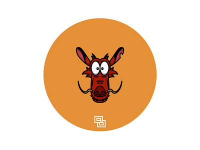 The Big Draw Bogotá Feb 2016 - Mushu (Mulan) character design disney dragon flat icon illustrator mulan mushu solosalsero sticker vector