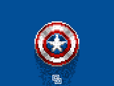 Captain America capitán américa captain america design flat icon marvel pixaki pixel pixel art solosalsero vector