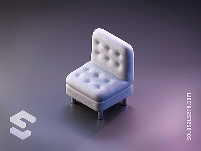 A chair 3d blender c4d chair cinema4d couch design graphicdesign isometric object sofa solosalsero