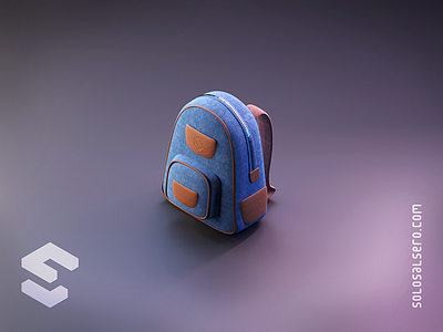 Backpack 3d backpack bag blender c4d cinema4d design graphicdesign isometric object solosalsero