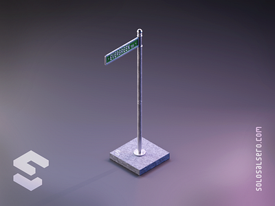 Evergreen Neighborhood 3d blender c4d cinema4d design evergreen graphicdesign isometric object sign simpsons solosalsero street thesimpsons