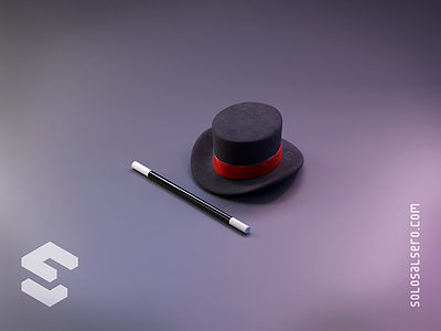 Magic Hat 3d blender c4d cinema4d design graphicdesign hat isometric magic magician object solosalsero wand