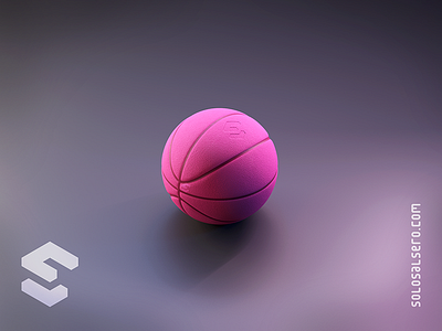 Basket Ball (Good bye Kobe & Gigi) 3d ball basket blender c4d cinema4d design dribbble graphicdesign isometric object pink solosalsero