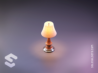 Classic Lamp blender c4d cinema4d classic design graphicdesign isometric lamp lampshade light object solosalsero warm