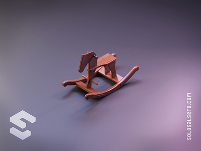 Wooden Horse blender c4d cinema4d classic design graphicdesign horse isometric object solosalsero vintage wood wooden