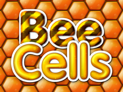 BeeCells design game logo vector