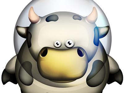 Space Cow character cow illustration vector