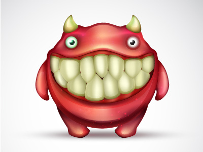 Horned Monster character game illustration monster vector
