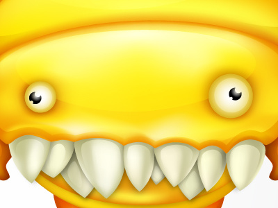 Monster Yellow character game illustration monster vector