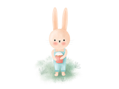 Happy Easter! bunny cute cute illustration easter easter bunny illustration