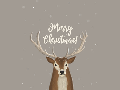 Christmas card card christmas christmas card deer holiday new year snow