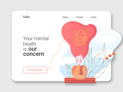 Landing page / talo figma health illustration illustrator landing design landing page photoshop site vector illustration webdesign