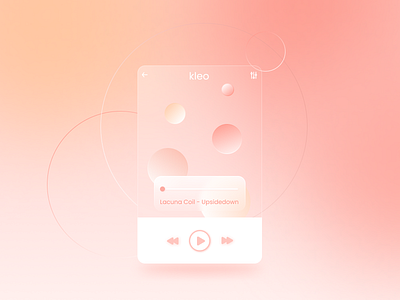 Music player contemporary glass glassmorphism gradient minimal music player neomorphism transparent uidesign uxdesign