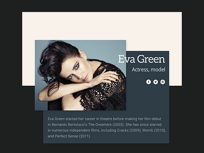 User Profile Eva Green 006 daily ui design eva green user profile