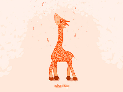 Chin up! animal cute digital digitalart drawing giraffa illustration inspiration