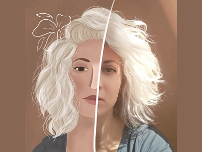 Just toonme blondie digital illustration girl illustration portrait toonme