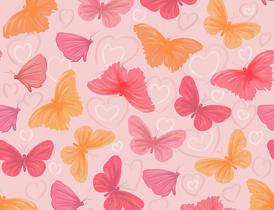 Love butterflies pattern 14 february butterflies love pattern pink print valentine day