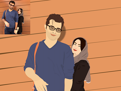 Danial & Mahboub couple day of love illustration love love day loves day sepandar mazgan sepandarmazgan سپندارمذگان