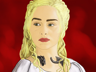 Khaleessi , Mother of Dragons , Mad queen digital painting game of thrones mad queen mother of dragons