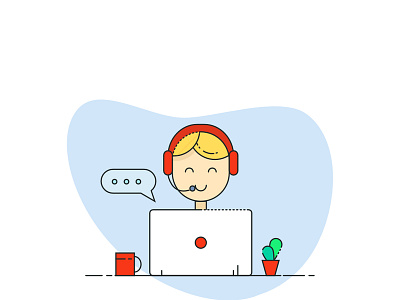 Customer Support Illustration 24x7 support customer care customer service customer support