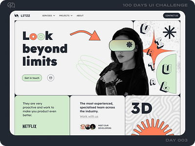 Day 003 — Landing Page | 100 days UI challenge