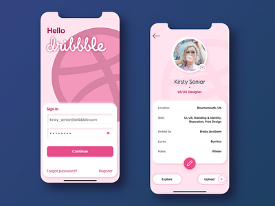 Hello Dribbble Profile UI