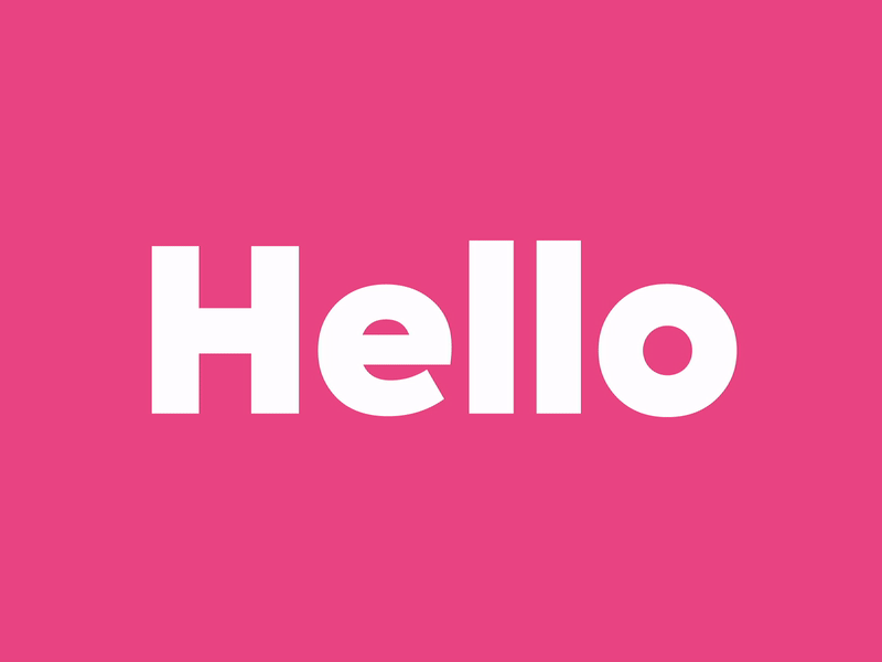 Hello Dribbblers! aftereffects animation design dribbble first draft icon pink shot typogaphy