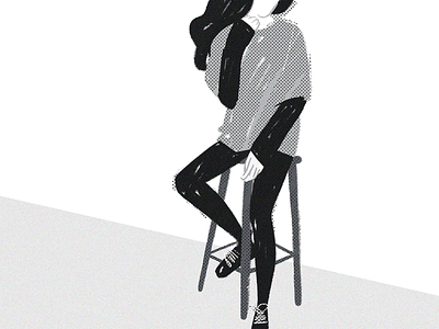 Chair chair girl illustration