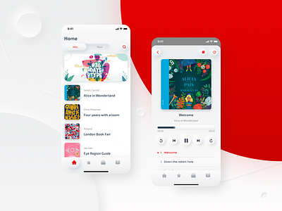 Audiobooks iOS App Design concept