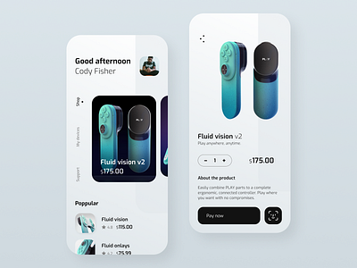 Controller setup and maintenance app ios joystick minimal mobile online online store pay payment play service shop store transaction ui ux wallet