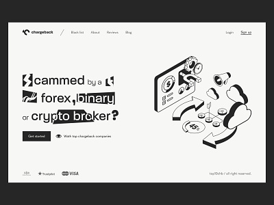 Web design: landing page, chargeback companies design illustration landing landing page logo ui web web design web page website