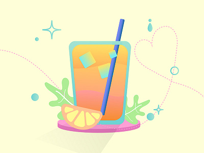 Orange Drink drink flat design food illustration menu summer vector