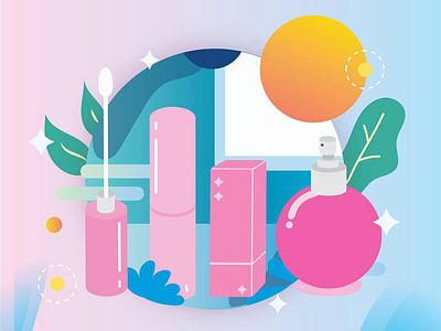 Company 02 cosmetics illustration perfume vector