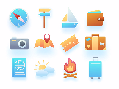 Travel icons
