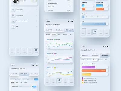 Data Analysis | Neomorphism cover design figma gradient interface ios neomorphism neumorph neumorphic neumorphism product shadow shadows skeuomorph skeuomorphism typography ui