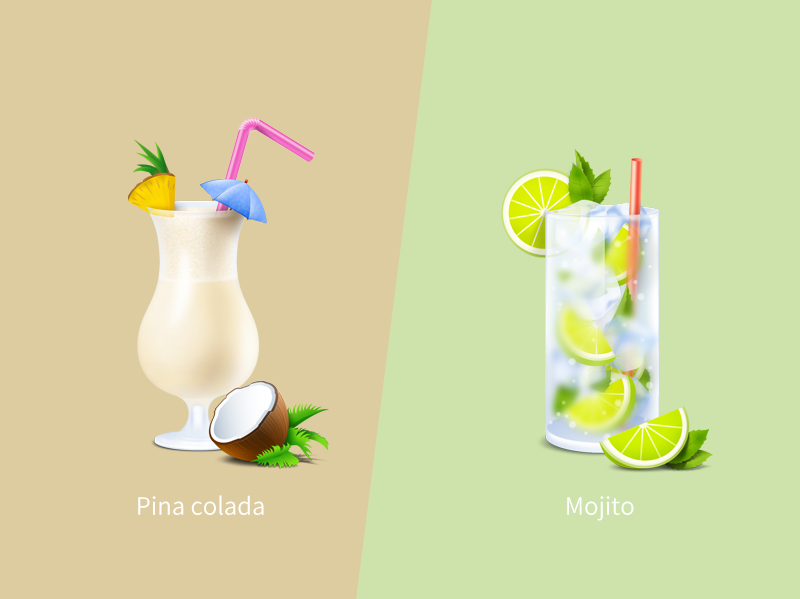 Cocktail pina colada mojito ice soda drink coconut bar beverage cocktail milkshake liquor