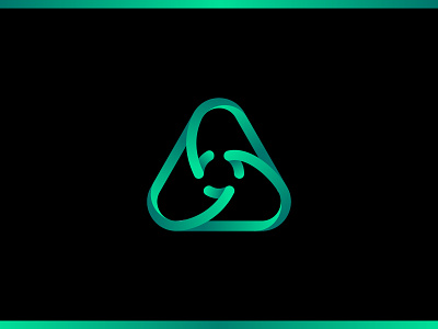 Triangle black and green eco logo gradient green icon logo logotype triangle