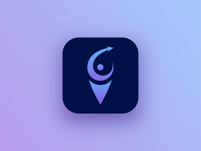 Geolocation icon colorful geolocation gradient graphic graphic design icon illustrator mobile icon vector violet