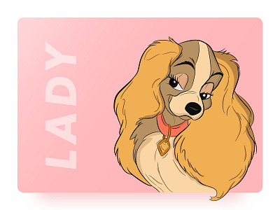 Dog character acartoon disney disney art disney world dog dog illustration graphic design illustration lady pet