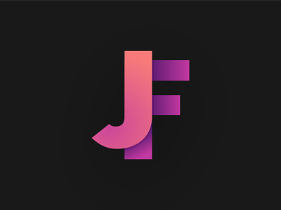 JF Logo gradient graphic design illustrator jf jf logo letter logo logo logotype modern logo
