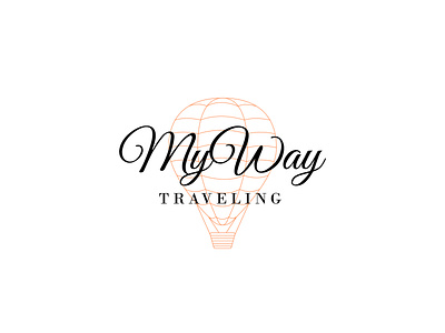 MyWay Traveling Logo balloon logo logotype tourism travel traveling