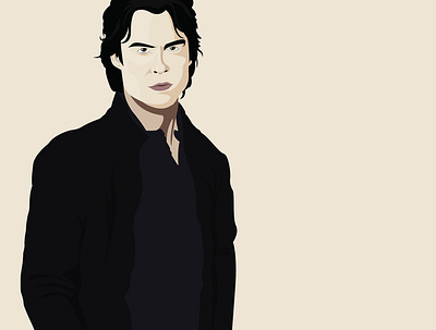 3d80dd69671487 5b893875a075f celebrity digital art digital design digital painting digital portrait ian somerhalder ian somerhalder illustration illustration art illustrator vector art vector illustrator