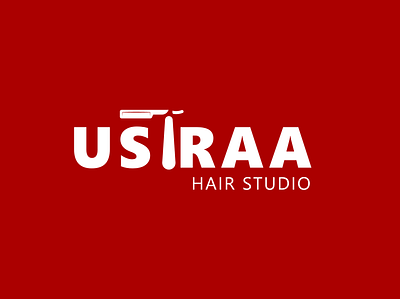 Ustraa Hair Studio - Logo Design adobe illustrator adobe xd brand logo design branding digitalart graphic art graphic design logo logo design photoshop typography vector vector art