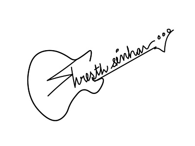 Guitar Style Signature Logo digital art digitalart guitar illustrator logo design photoshop signature font signature logo vector vector art