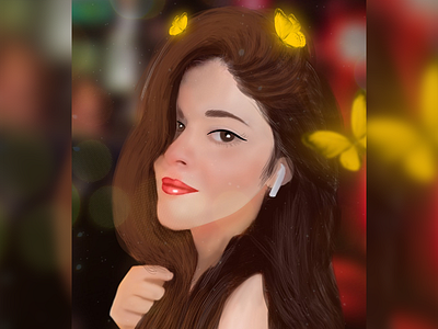 Beautiful Girl Digital Painting adobe photoshop beautiful girl digital art digital painting digital portait drawing graphic design painting photoshop portrait vector art vector drawing