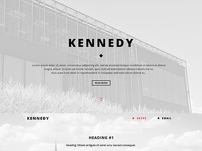 Kennedy White - WIP background images clear fullsize fullwidth html one page parallax template white