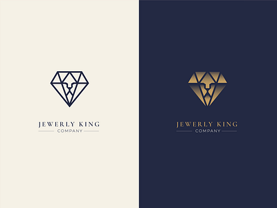 jewerly king branding design illustration jewerly king lion logo logo design vector