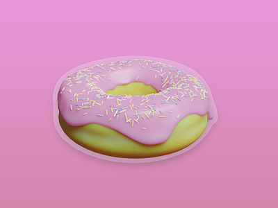 3D Doughnut 3d 3d art 3d model charm donut doughnut